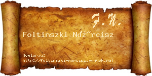 Foltinszki Nárcisz névjegykártya