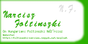 narcisz foltinszki business card